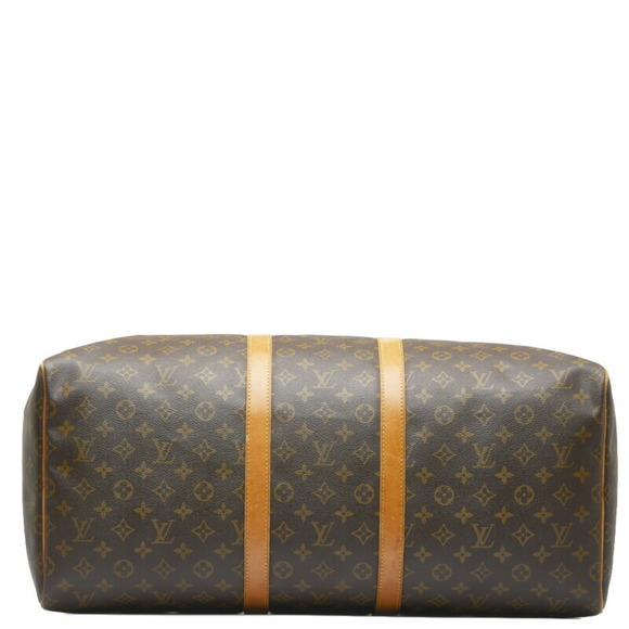 LOUIS VUITTON Monogram Keepall 55 Boston Bag M41424 Brown PVC Leather Ladies - Picture 4 of 10